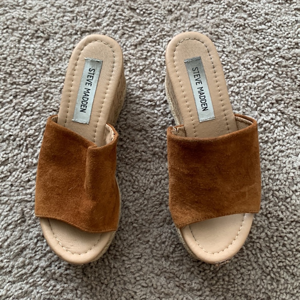 Steve Madden Size 6 Block Platform Sandals - image 2